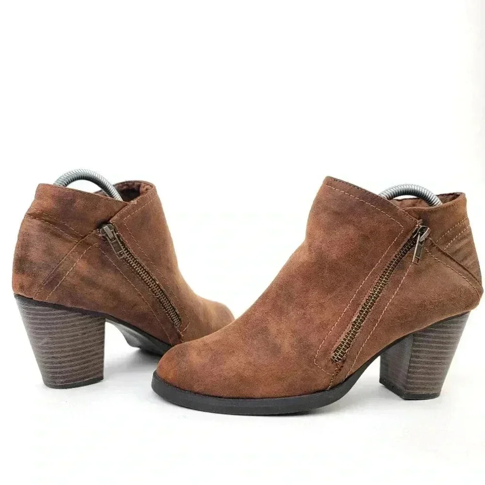 Rampage Edyn Block Heel Chunky Ankle Bootie - 8